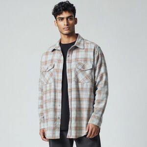 Molokai men’s Plaid Button-Up Shirt large. NWT. Perfect condition super soft.